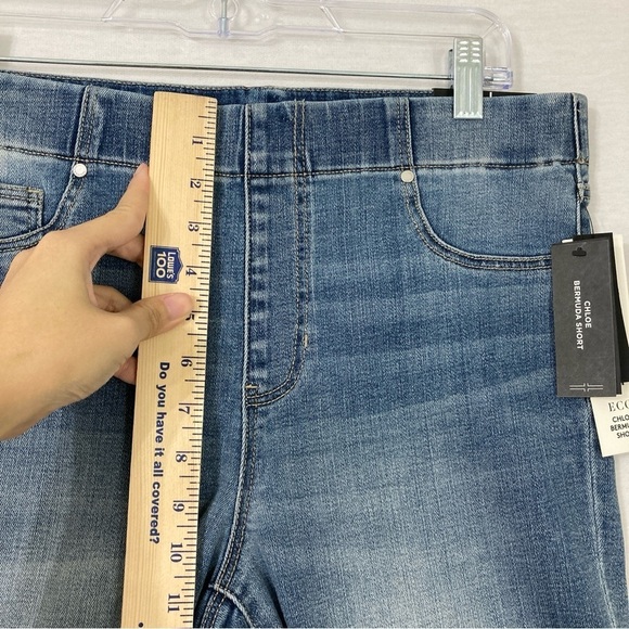 New Liverpool Frayed Hem Stretch Chloe Bermuda Shorts size 8/29 - Picture 7 of 9